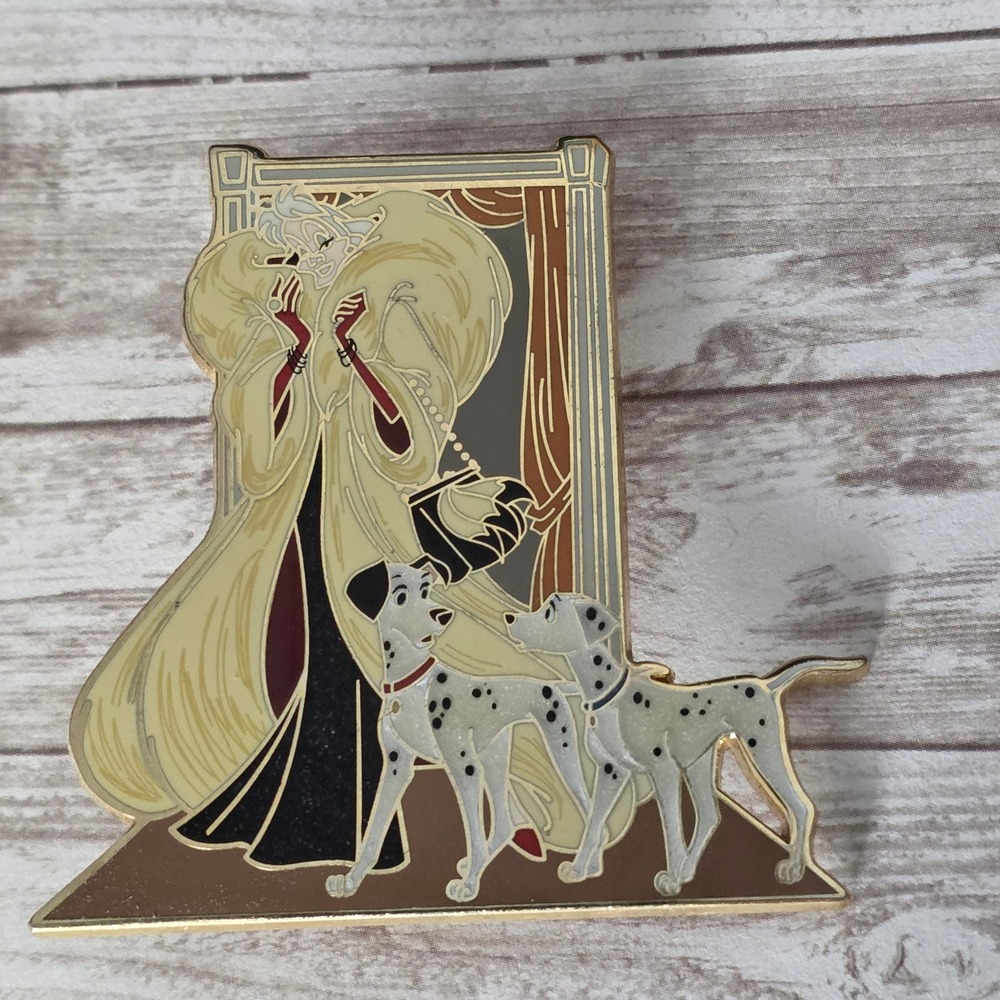 Disney D23 2017 Designer Cruella Pongo Perdita Pin LE 1000 101 Dalmatians